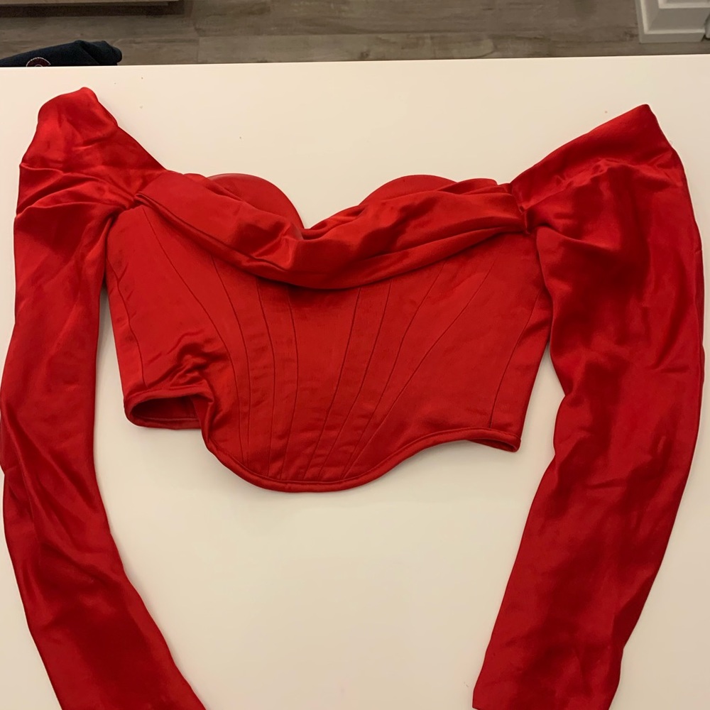 House of CB red satin corset top - Picture 2 of 4